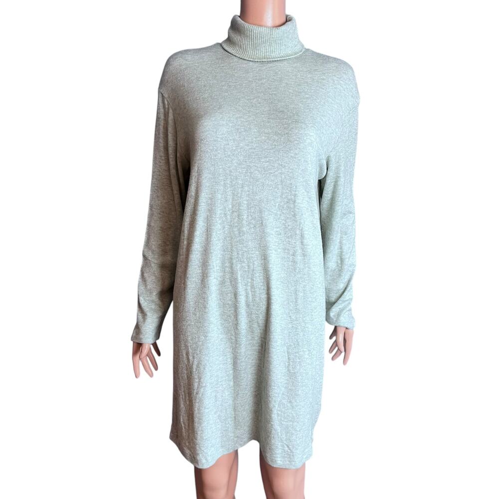 Zara Turtleneck Sweater Dress Med Clean Girl Soft Long Sleeve Comfy Workwear